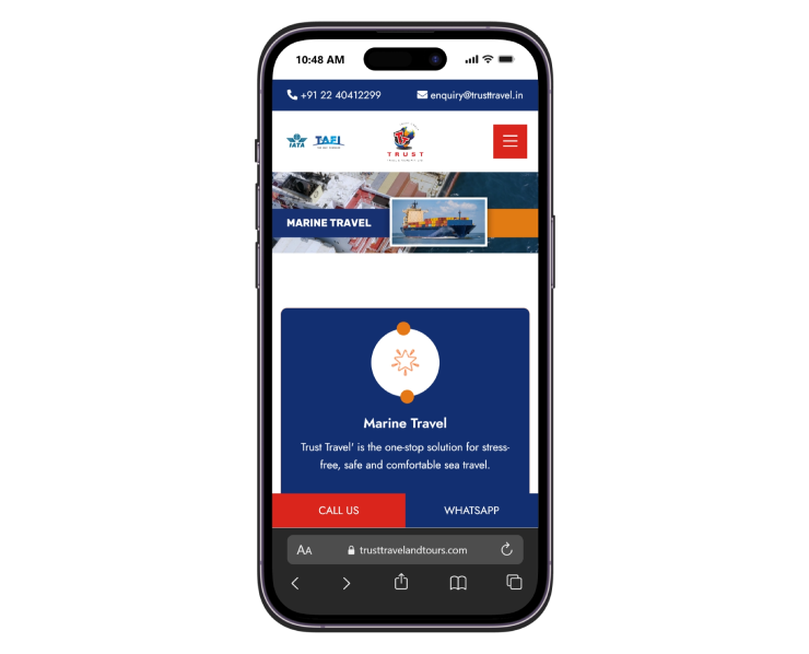 Trust Travel Website Design